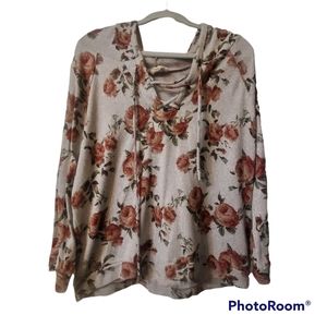 Floral long sleeve knit